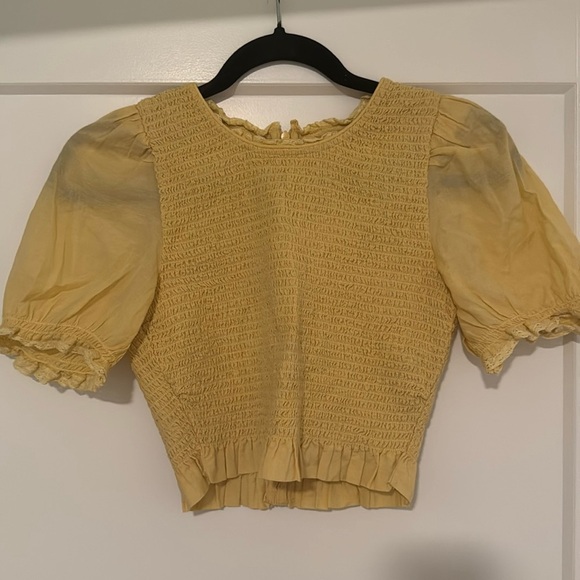 Wilfred Tops - Wilfred pale yellow top crop